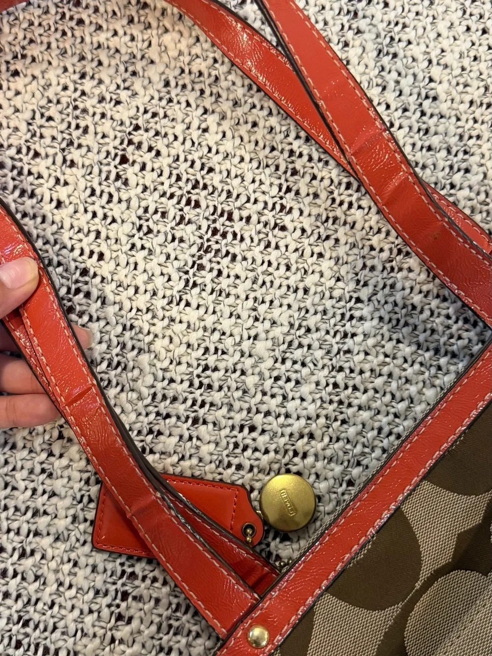 Coach Brown Signature Canvas Diaper Bag